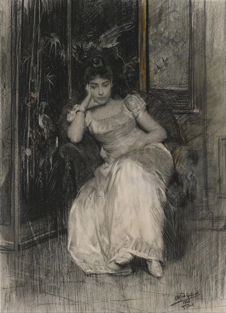 Alfred Émile Stevens - 117, Mademoiselle de Clermont, Tonnerre, Museo delle Belle Arti, Houston
